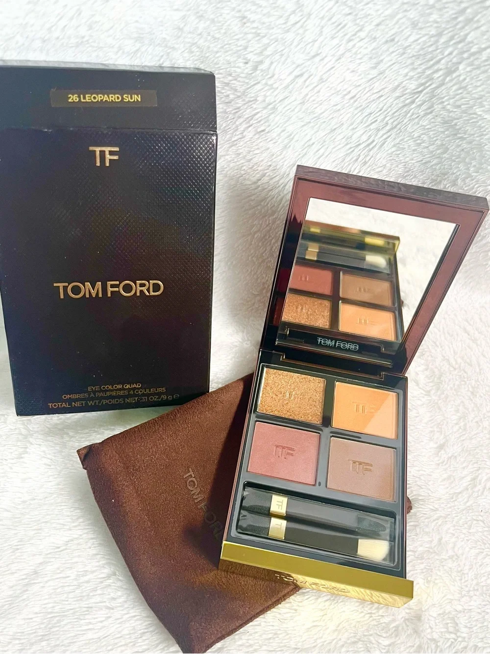 Tom Ford Eye Color Quad Eyeshadow Palette 26 Leopard Sun 0.31 Oz